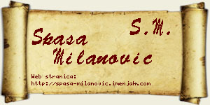 Spasa Milanović vizit kartica